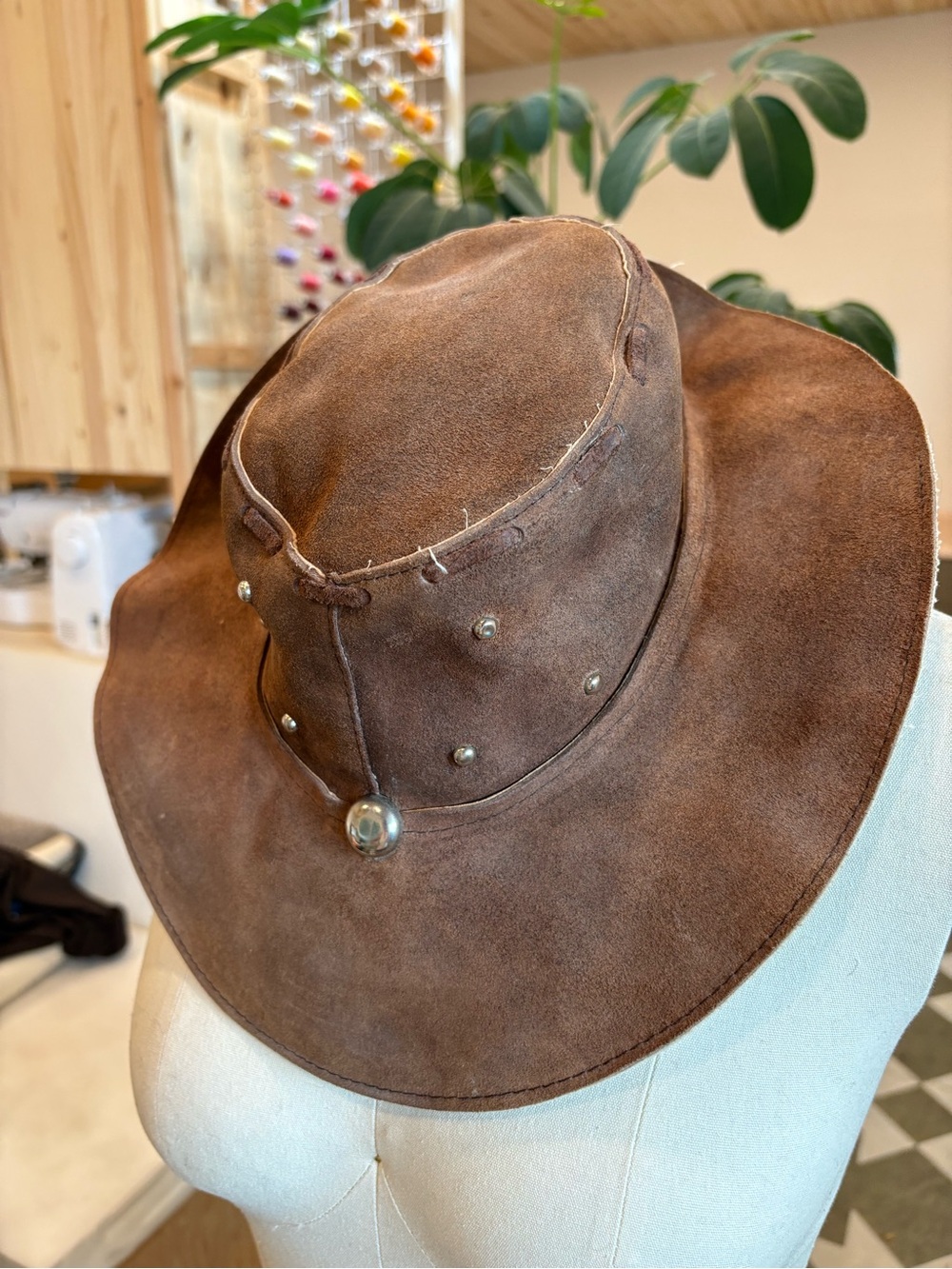Brown Suede Leather Outback/Cowboy Hat | Western Ranch Style | Unisex